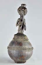 MC1899  Belle calebasse Kabwelulu LUBA demi figure fétiche divination Congo Rdc