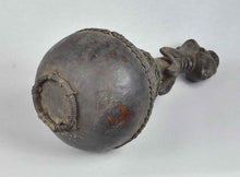 MC1899  Belle calebasse Kabwelulu LUBA demi figure fétiche divination Congo Rdc