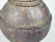 MC1899  Belle calebasse Kabwelulu LUBA demi figure fétiche divination Congo Rdc