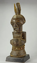 MC1397 Grand buste Fétiche Songye à 2 cornes Impressive Power Figure Bust Congo Rdc