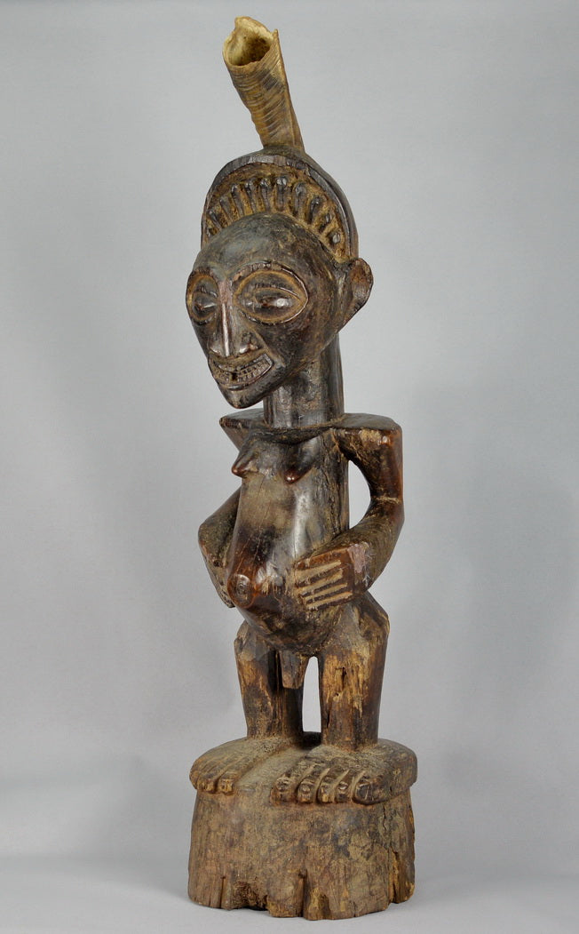 VENDU / SOLD ! MC1521 Grand Fétiche 98cm SONGYE Belande Nkishi Power Figure Statue