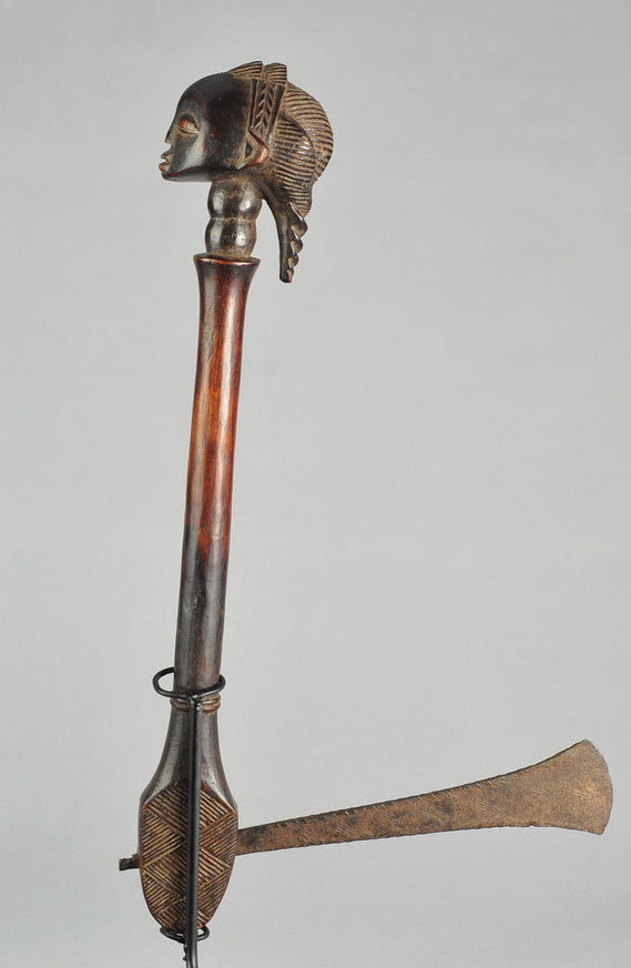 SOLD / SOLD! Beautiful Ceremonial Ax LUBA Baluba Prestige Ax PROVENANCE Congo DRC MC1005