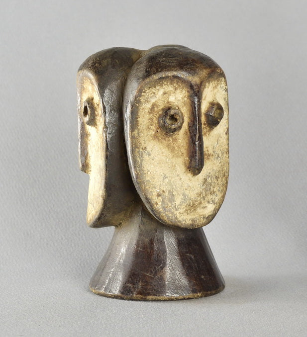 VENDU / SOLD ! MC1607 Sakimatwematwe statue Lega Three-headed Figure Congo African Art