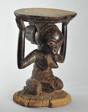 VENDU / SOLD ! MC1270  Exceptionnel Tabouret à caryatide LUBA cariatid stool Congo Rdc
