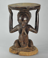 VENDU / SOLD ! MC1270  Exceptionnel Tabouret à caryatide LUBA cariatid stool Congo Rdc