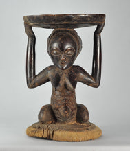 VENDU / SOLD ! MC1270  Exceptionnel Tabouret à caryatide LUBA cariatid stool Congo Rdc