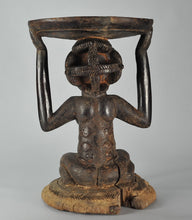 VENDU / SOLD ! MC1270  Exceptionnel Tabouret à caryatide LUBA cariatid stool Congo Rdc