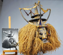 VENDU / SOLD ! Superbe ! Masque YAKA Certificat signé M.Garcia - Yaka mask. MC0307