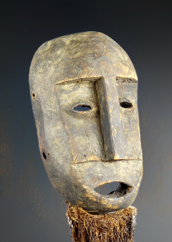 Masque En Bronze LEGA Rare - Art Premier Africain Du XIXe Siècle