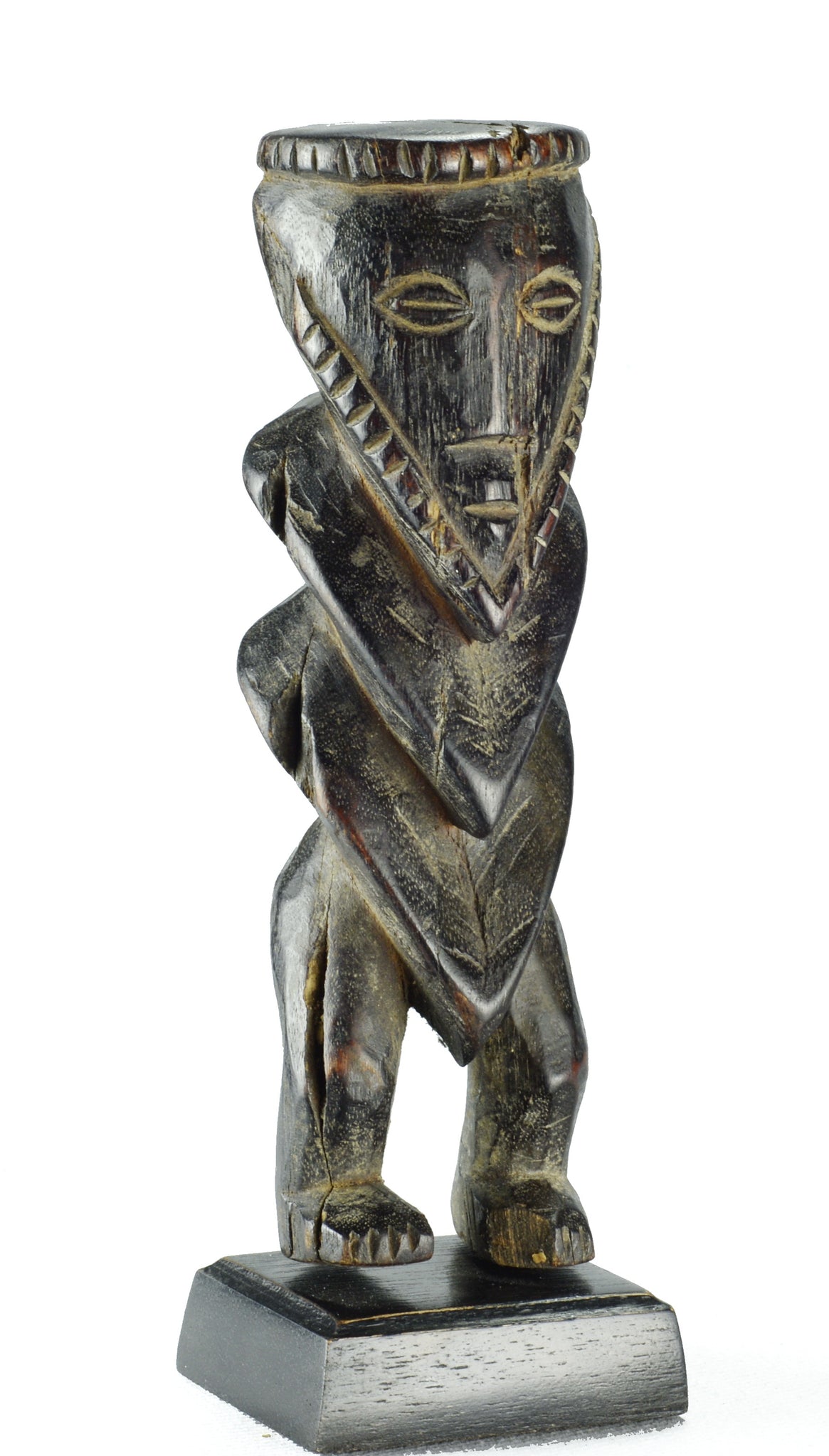 MC1348 Belle statuette zigzag Yanda Zande Azande figure Ubangi Congo R ...