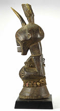 MC1397 Grand buste Fétiche Songye à 2 cornes Impressive Power Figure Bust Congo Rdc