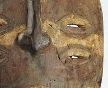 MC1301 Extrèmement rare masque Wondolomina Bembe Mask Congo Rdc