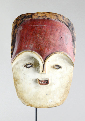 VENDU / SOLD ! MC2247 Gabon Rare masque d’initiation Vuvi bicolore Tsogho mask