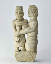 MC2024 Couple Bakongo statue en pierre Ntadi stone figure Congo Rdc