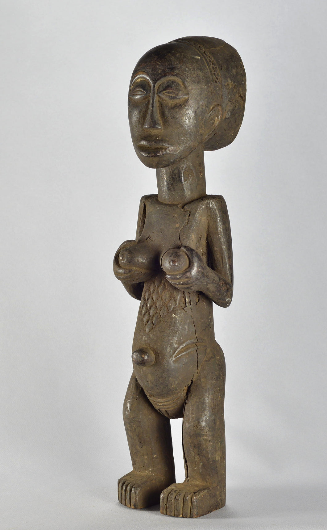 MC1528 Grande statue cultuelle Luba Figure Congo RDC