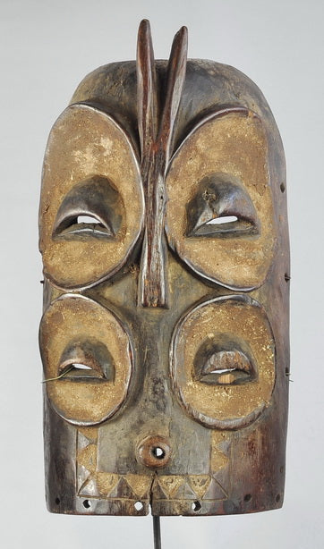 VENDU / SOLD ! MC1109  Masque zoomorphe hibou BEMBE CONGO  zoomorphic Owl mask