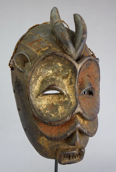 VENDU / SOLD ! Beau masque zoomorphe hibou  BEMBE CONGO  zoomorphic Owl mask MC0963