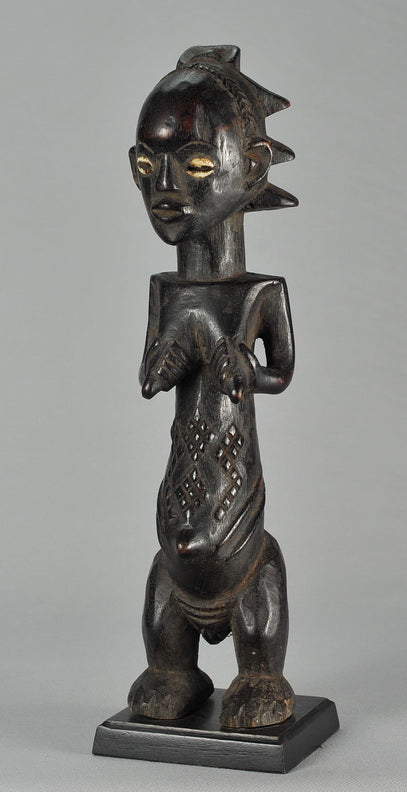 VENDU / SOLD ! MC1136 Délicate statue LUBA SHANKADI Congo Rdc  Exquisite female figure