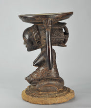 VENDU / SOLD ! MC1270  Exceptionnel Tabouret à caryatide LUBA cariatid stool Congo Rdc